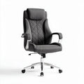 Ergonomische bureaustoel met grijze stof en metalen basis 70 x 70 x 120cm